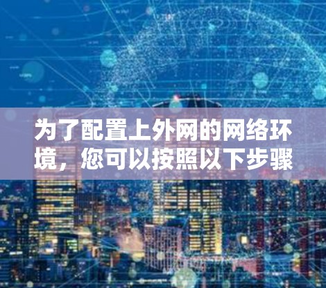 为了配置上外网的网络环境，您可以按照以下步骤进行操作