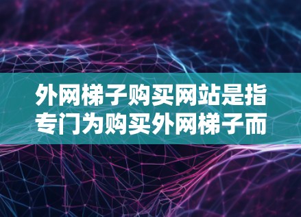 外网梯子购买网站是指专门为购买外网梯子而设计和运营的网站，旨在帮助用户快速找到适合他们的梯子产品，了解价格、售后服务以及各种相关服务。以下是一个全面的外网梯子购买网站的结构建议