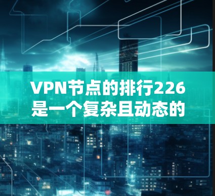 VPN节点的排行226是一个复杂且动态的领域，涉及多个因素和变化。以下是对这一领域的简要分析