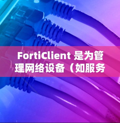 FortiClient 是为管理网络设备（如服务器、路由器、交换机）而设计的工具。它支持通过过滤器来管理设备之间的连接，并提供监控和管理功能。以下是使用 FortiClient 管理软件的基本步骤